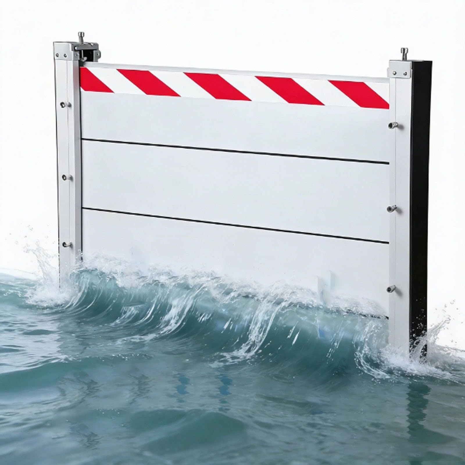 Aluminium BarrièRe Anti-Inondation 80x60cm Barrières, Joint Porte Garage BarrièRe Anti Inondation, Panneau de PréVention Des Inondation, BarrièRe Mobile de Protection Contre Les Inondations