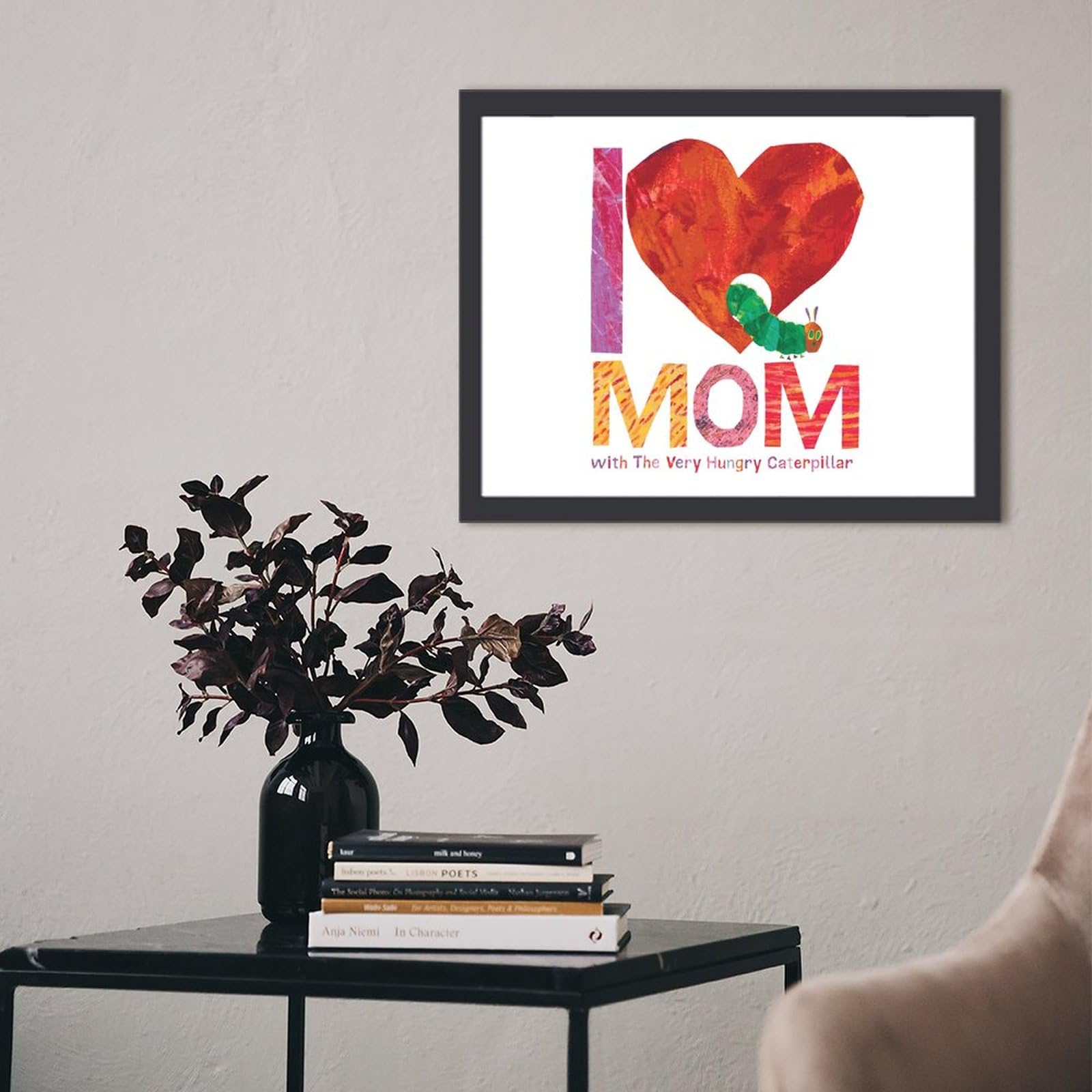 はらぺこあおむしのポスターとフレーム付き 絵本 はらぺこあおむし