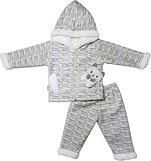 Baby Shoora Girls Fur Pajama Set Of 2 Pieces Long Sleeves Hooded Sweatshirt&Pants Shape Cat Pajama Set (pack of 2)