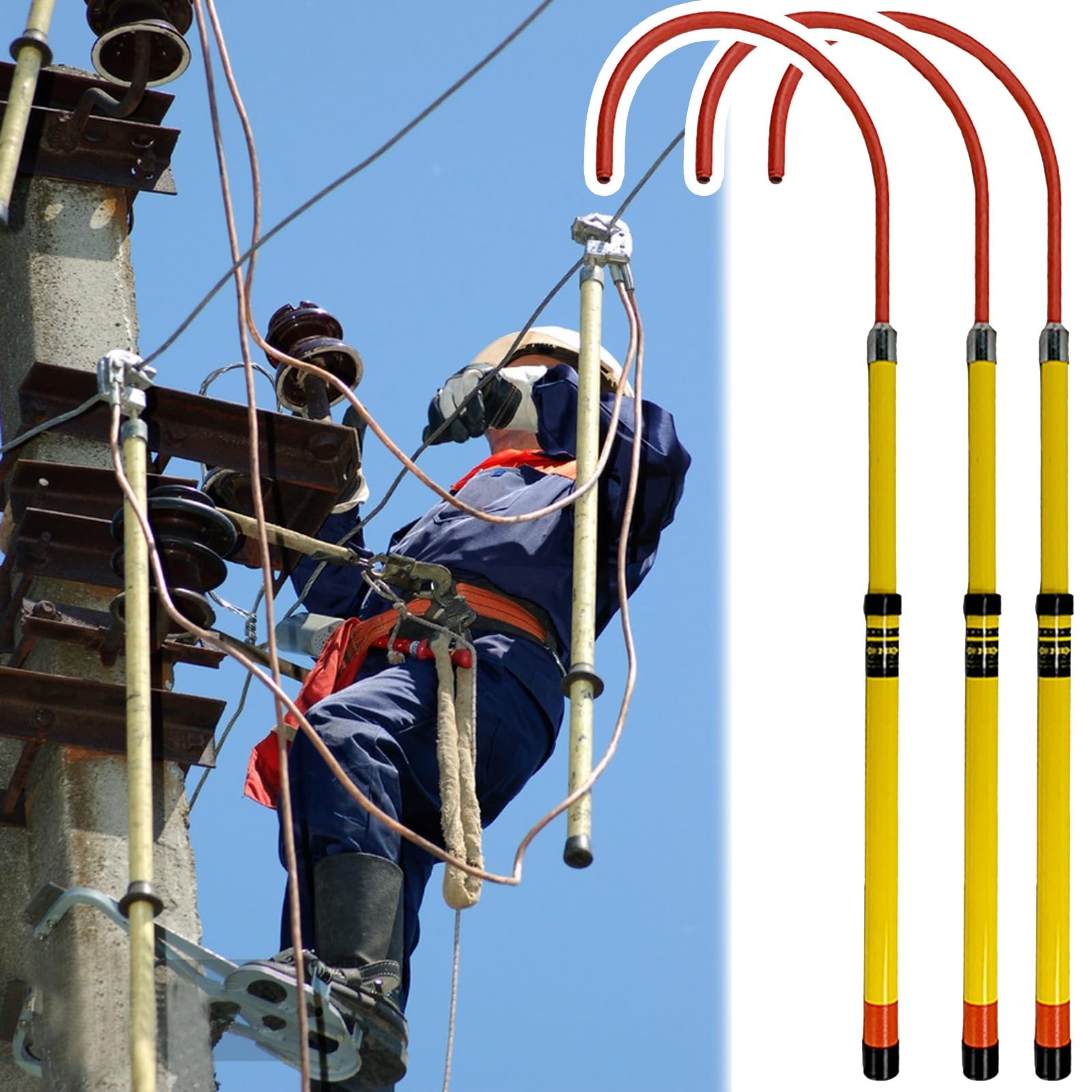 Ganchos de rescate eléctricos para protección en mantenimiento de alta tensión