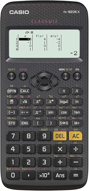 Casio SCHULRECHNER FX-82DE X CLASSWIZ, BATTERIEBETRIEB,Black