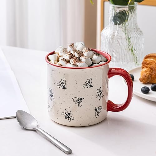 Miniatura 28 de AmorArc Juego de 2 tazas de café de cerámica grandes de 22 onzas, tazas de gran tamaño con mango grande para hombres, mujeres, papá, mamá, taza