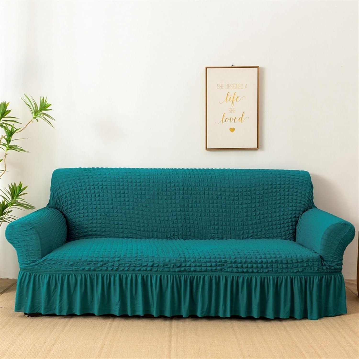Housse de coussin pour canapé en L pour un salon accueillant avec enfants et animaux