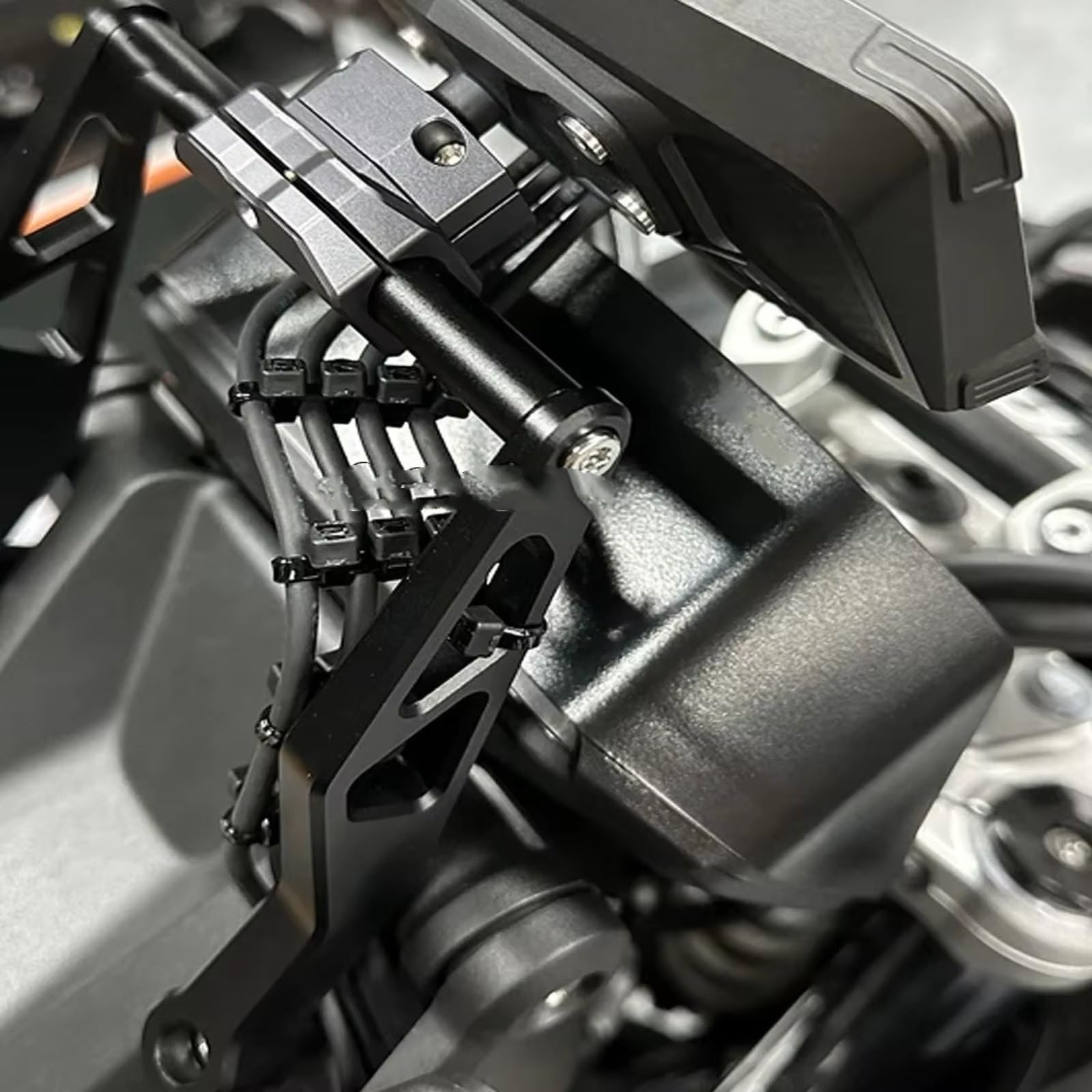 Supporto Per Telefono Moto Per BMW R 1300 GS Per Adventure 2023- Supporto Supporto Di Navigazione CNC Motocicletta Supporto Supporto Telefono Cellulare GPS(Black Set)