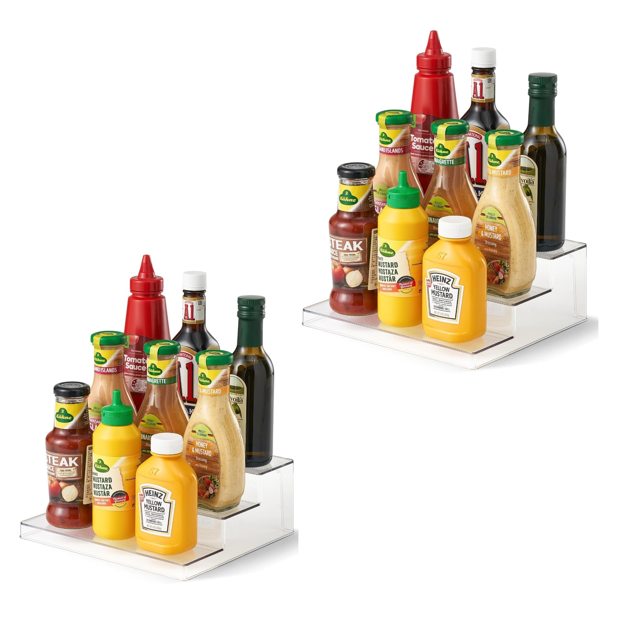 Snapklik.com : Vacane Clear Spice Rack, 3 Tiered Shelf Spice Organizer ...