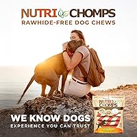 Vista 6 de NutriChomps - Masticables para perros, giros de 6 pulgadas, fáciles de digerir, golosinas para perros sin piel cruda, saludables, 12 unidades, pollo