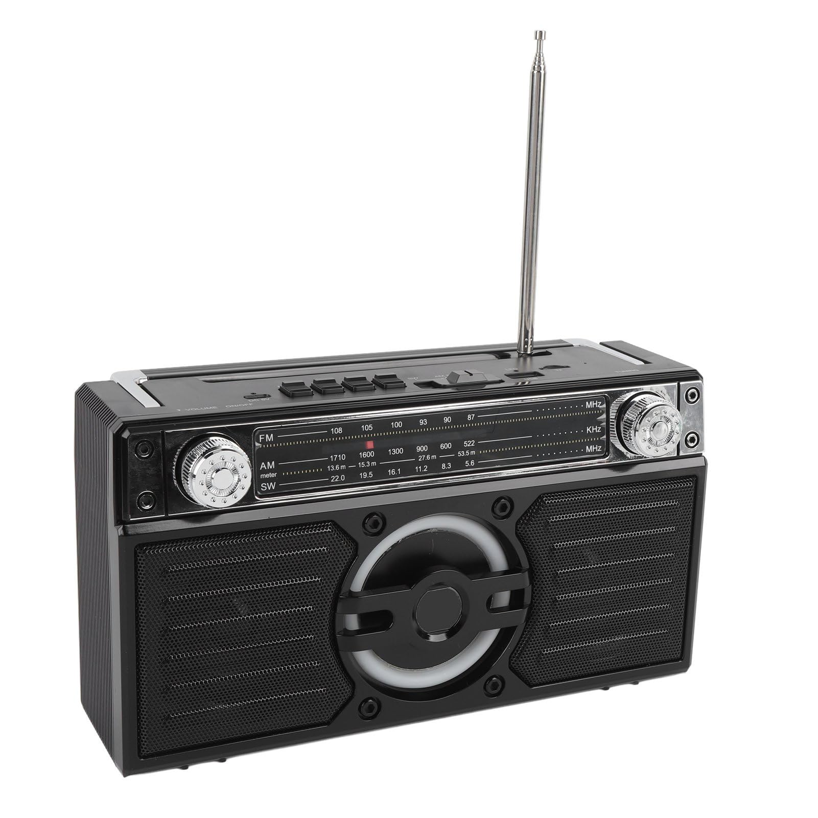 diyeeni Portable AM FM SW Radio Recorder, Digital Radio with Bluetooth, Retro Radios Vintage Transistor for Seniors, Battery Operated & USB C Rechargeable, Support TF Card (Black)-picture-16