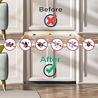 Vista 6 de Lewondr Door Draft Stopper 36 Inch Waterproof Under Door Draft Noise Blocker Soundproof Cuttable Trapezoid Strong Adhesive Weather Stripping Door