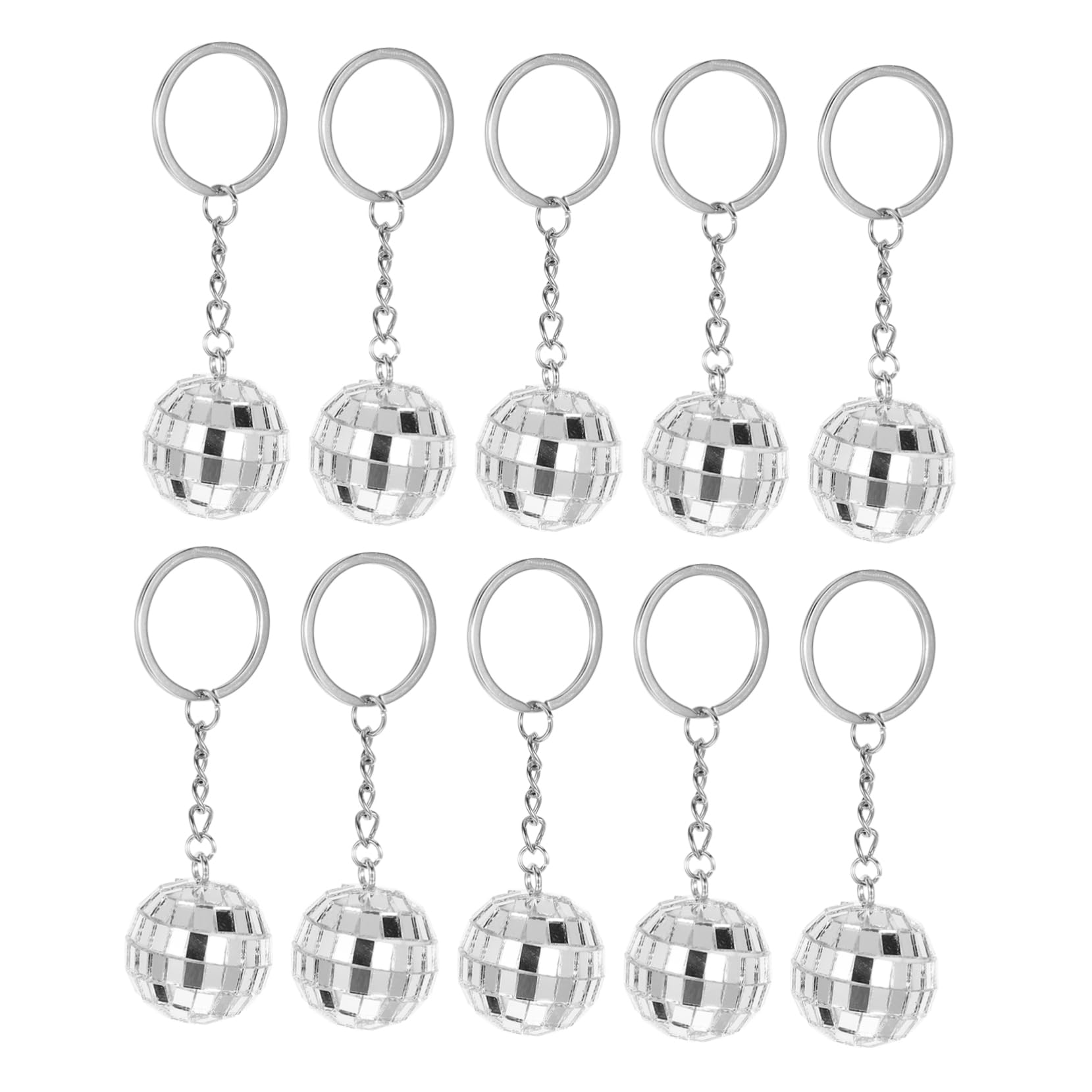 POPETPOP 10piezas Llavero de Bola de Discoteca Espejo Adorno de Bola de Discoteca para Equipo Colgante para Bolso Llavero Decorativo