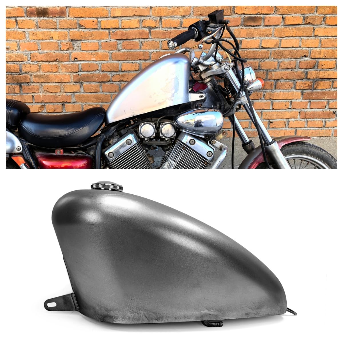 Amazon | ヤマハ ビラーゴ XV400 XV535用 12L ハンドメイド オートバイ