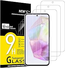 NEW'C Lot de 3, Verre Trempé pour Samsung Galaxy A56 5G / A36 5G Film en Protection écran efficace contre les Rayures - sans Bulles - Ultra Résistant (0,33mm HD Ultra Transparent) Dureté 9H Glass