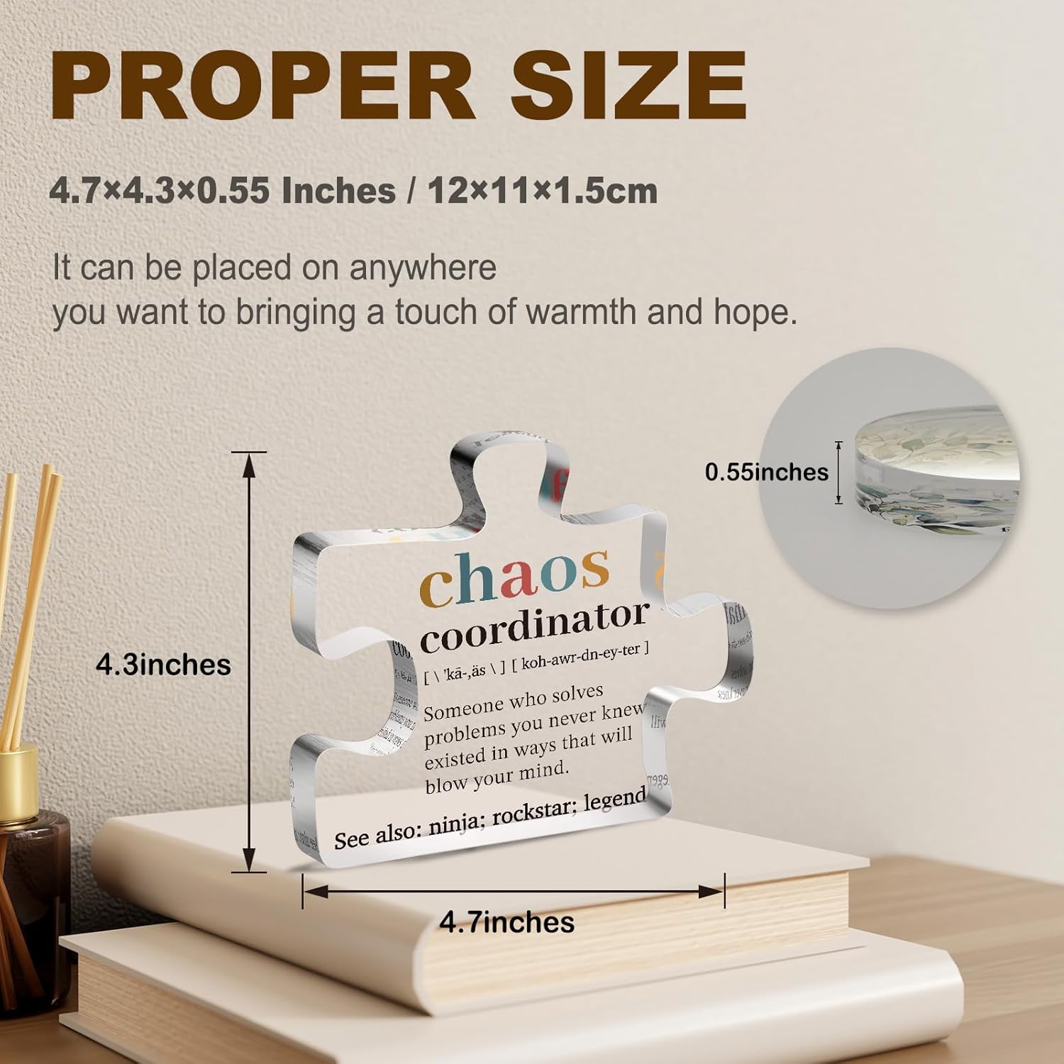 Thank You Decor Gifts for Women, Nurse, Her, Chaos Coordinator Gifts for Boss, Coworker, Manager, Office, Administrative Professional Day Gifts, Office Staff Appreciation Birthday Gifts - Image 2