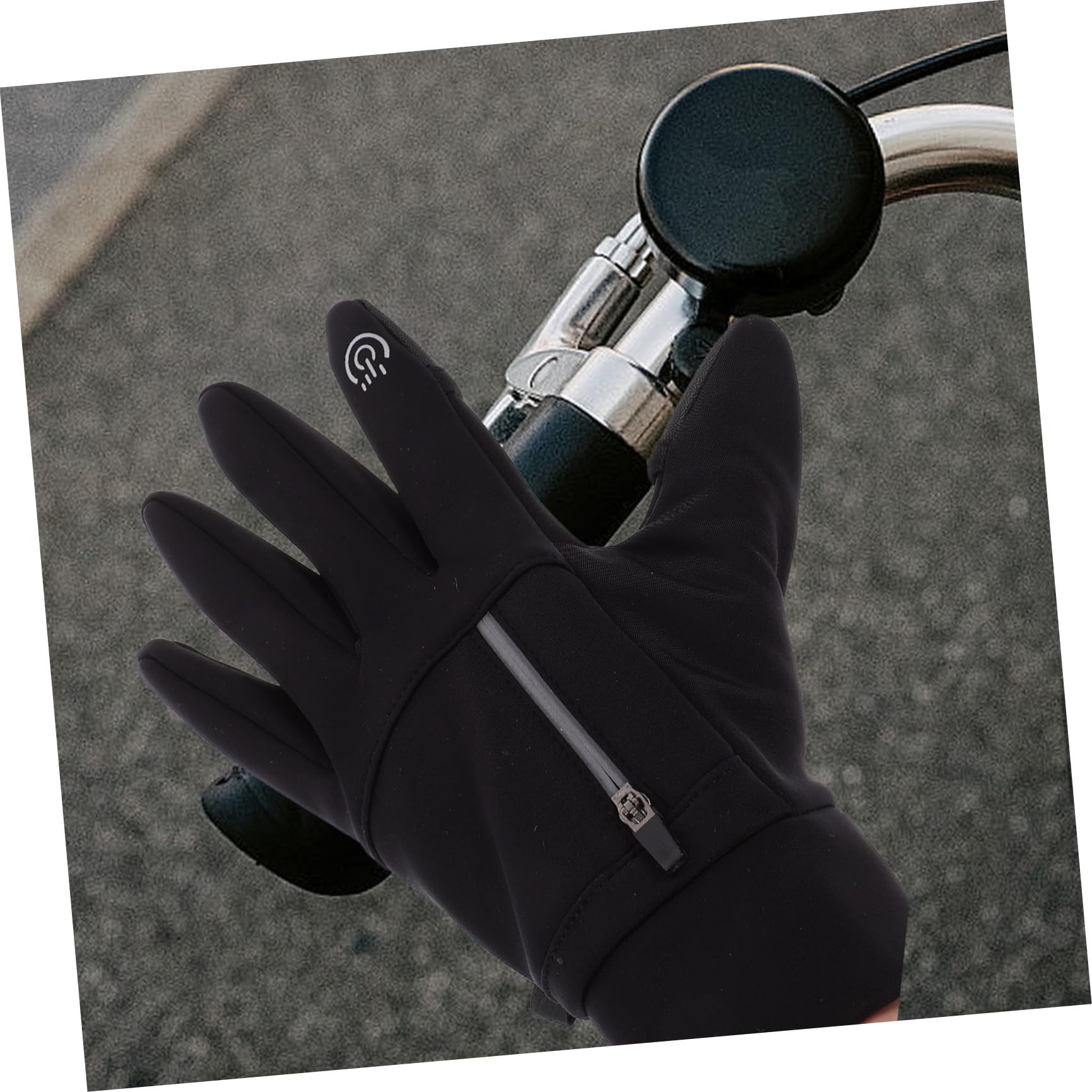 Sosoport Guantes a Prueba De Viento Guantes De Montar Compactos Sin Dedos Hombre De Caza para Hombre De Pesca Flexibles Forro Polar Black
