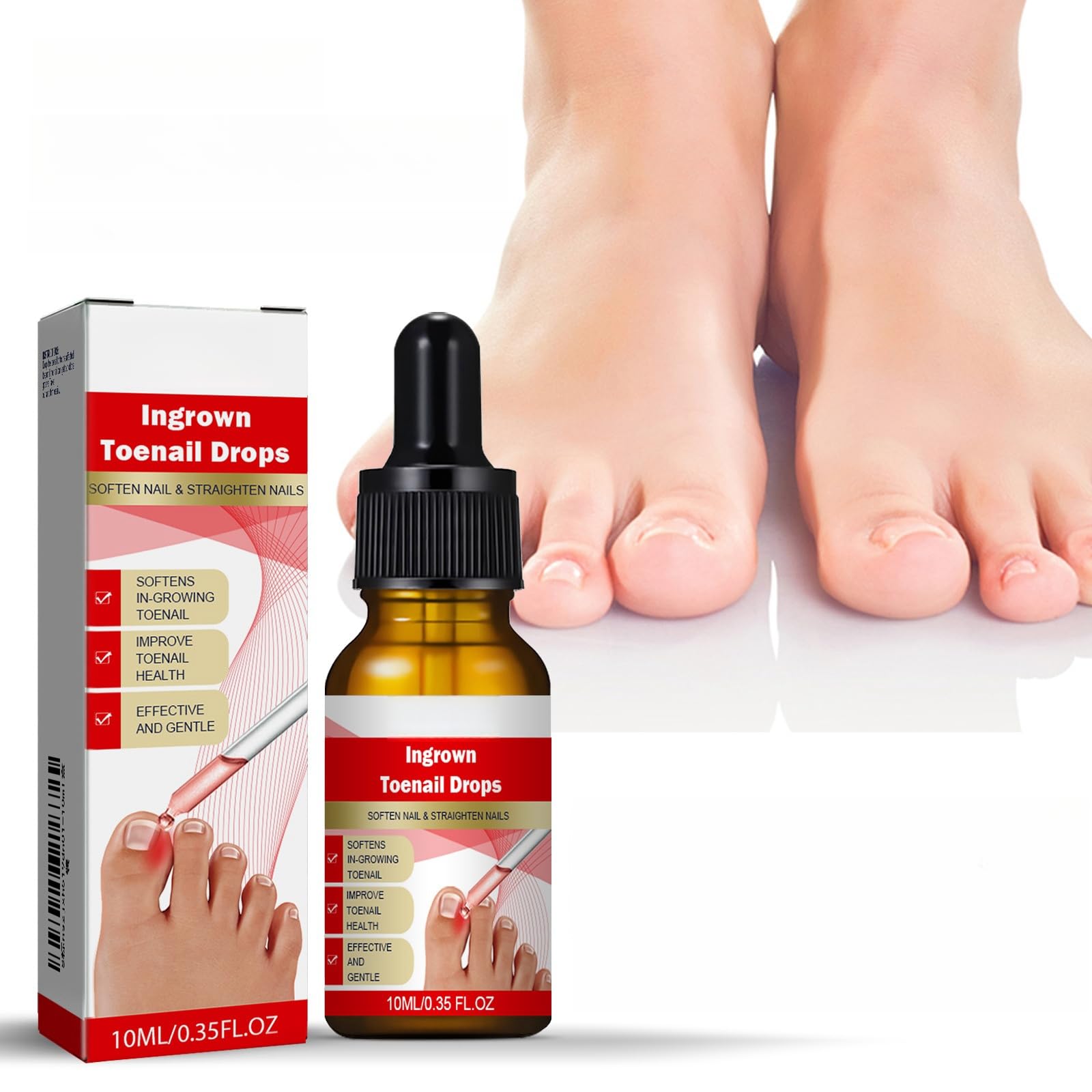 Ingrown Toenail Drops - 30ml Nail Repair Solution for Grey Toenails, Pain Relief and Cleanliness - Soften and Care for Effective Repair and Healing, Cleans & Sanitizes, for Nail Discoloration