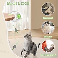 Vista 22 de Cat Toy Interactive for Indoor Cats, Smart USB Rechargeable Door Hanging Automatic Retractable Kitten Toys, Teaser Electronic Self Play Feather Cat