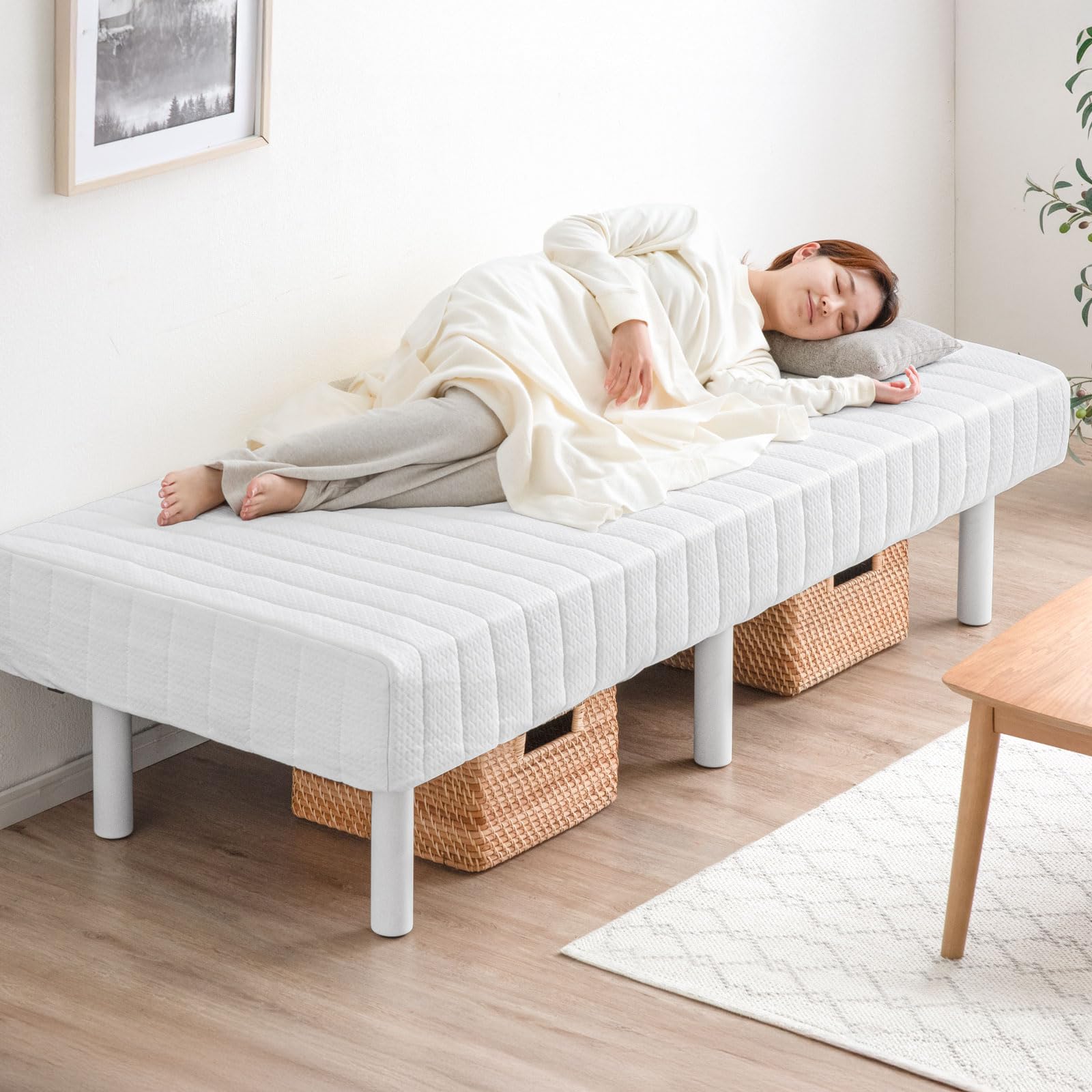 Amazon.co.jp: タンスのゲン 脚付きマットレス セミシングル【実用新案