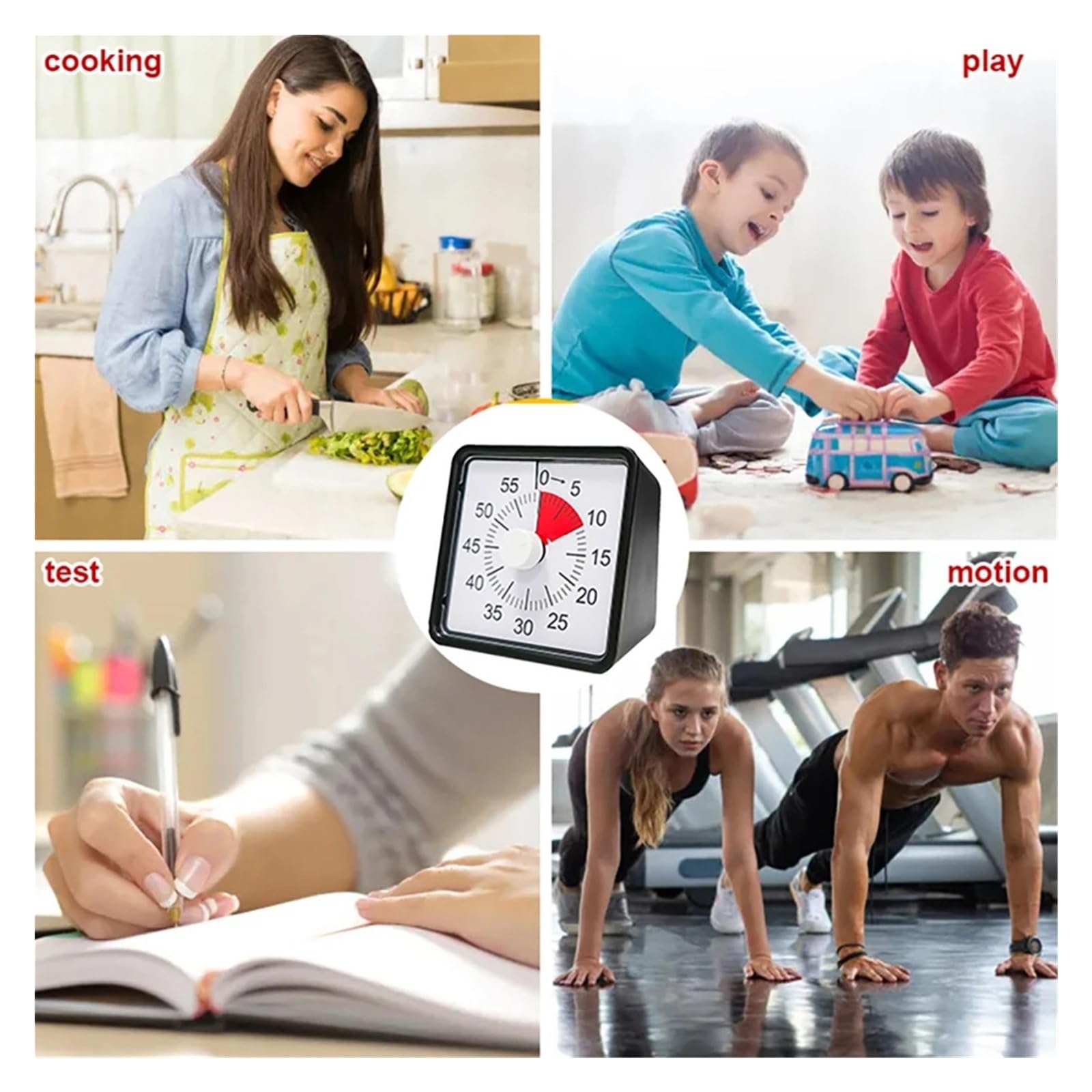 Temporizador, temporizador de cuenta regresiva, temporizador digital de cocina para niños (azul)