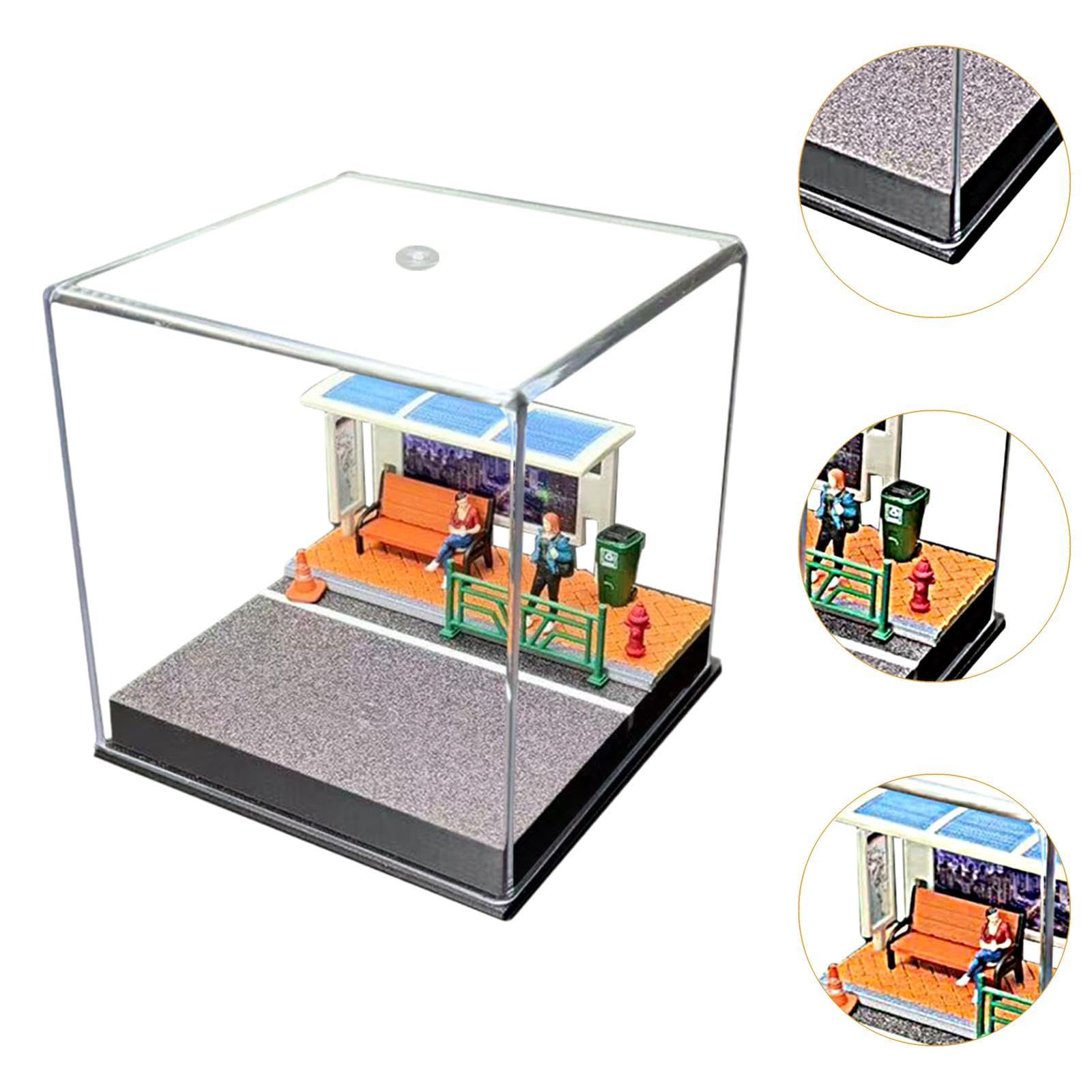 Vitrina de Garaje, Caja de Almacenamiento, Escena en Miniatura, Juguete, Garaje, Casa de Muñecas, Decoración, Modelo de Coche, Presentación, Cubierta