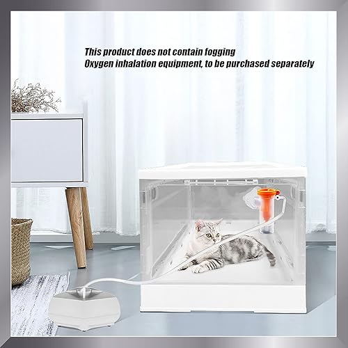 Miniatura 4 de Incubadora de mascotas, caja multiusos para mascotas, caja de terapia de oxígeno animal para perros, gatos (L)