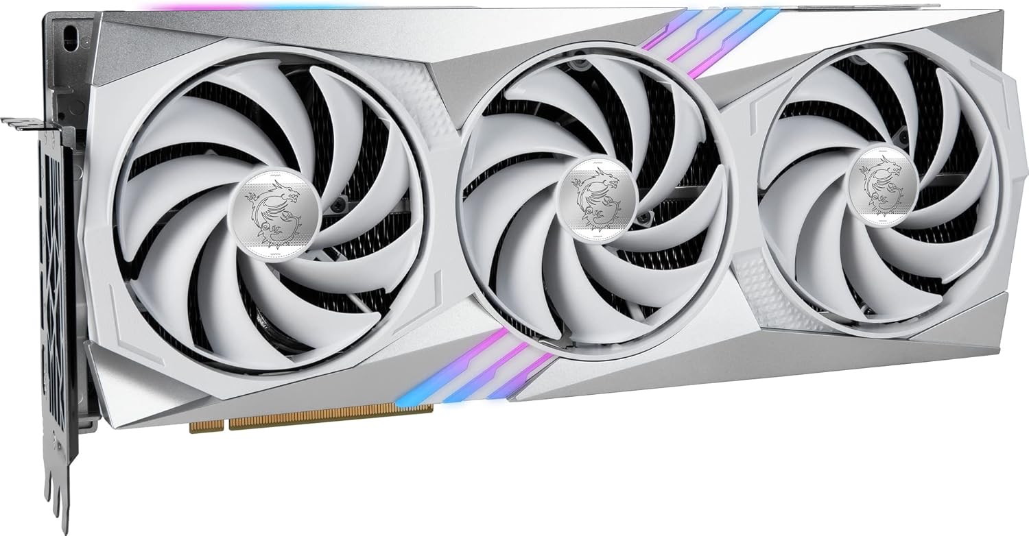 MSI Gaming GeForce RTX 4070 Ti 12GB GDRR6X 192-Bit Extreme Clock: 2760 MHz HDMI/DP Nvlink Tri-Frozr 3 Ada Lovelace Architecture Graphics Card (RTX 4070 Ti Gaming X Trio White 12G)