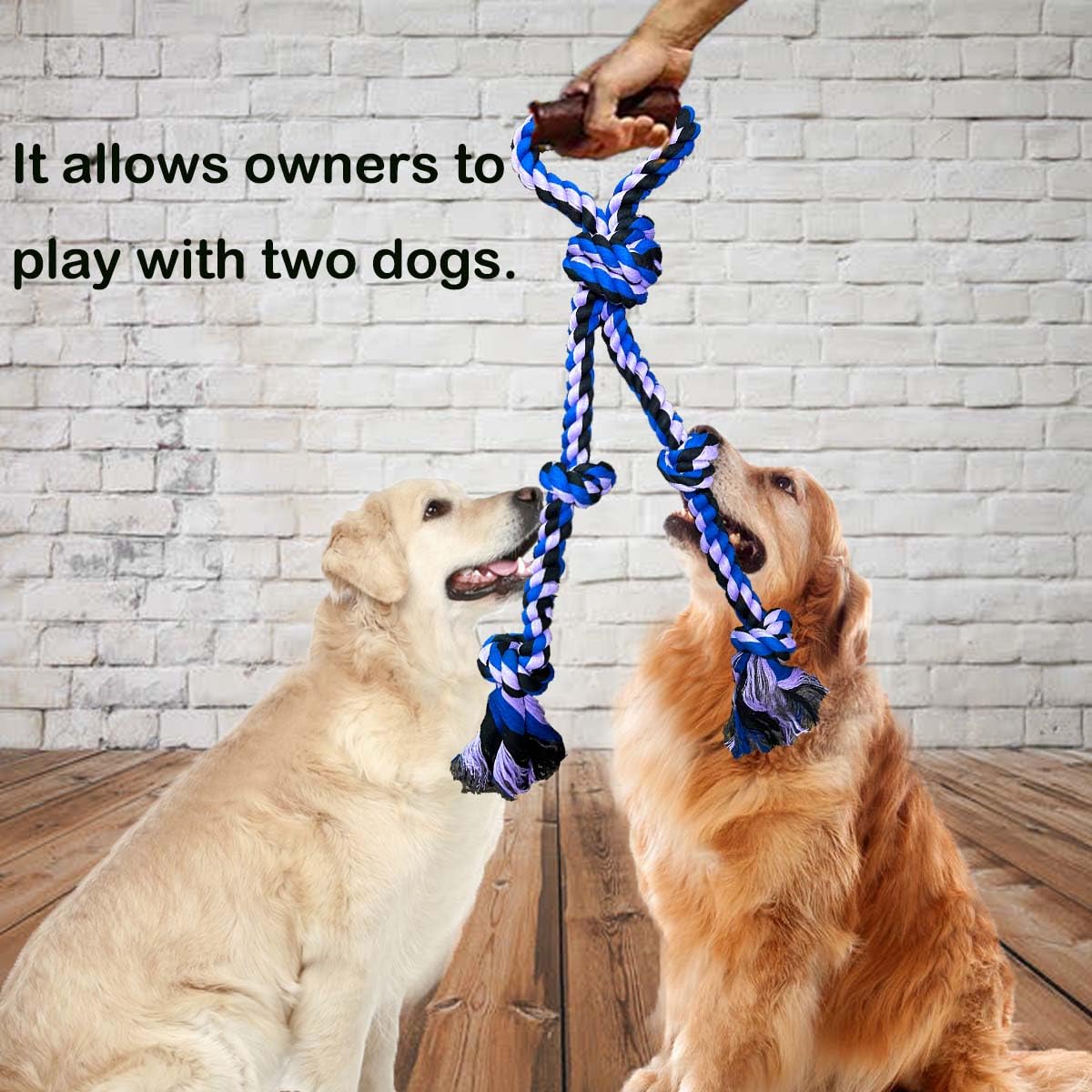 Juguetes de cuerda para perros grandes para masticadores agresivos, juguete interactivo resistente al aire libre para perros de raza mediana y grande, juguete masticable fuerte y duradero con