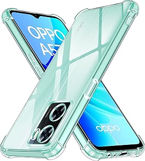 جراب جوريلا من دلع موبايلك سيليكون شفاف البولي يوريثين مقاوم للحرارة مع واقي للكاميرا وزوايا مضادة للصدمات لموبايل اوبو A77 وA57 بشبكة الجيل الرابع 4G وA57s وA77s، لون