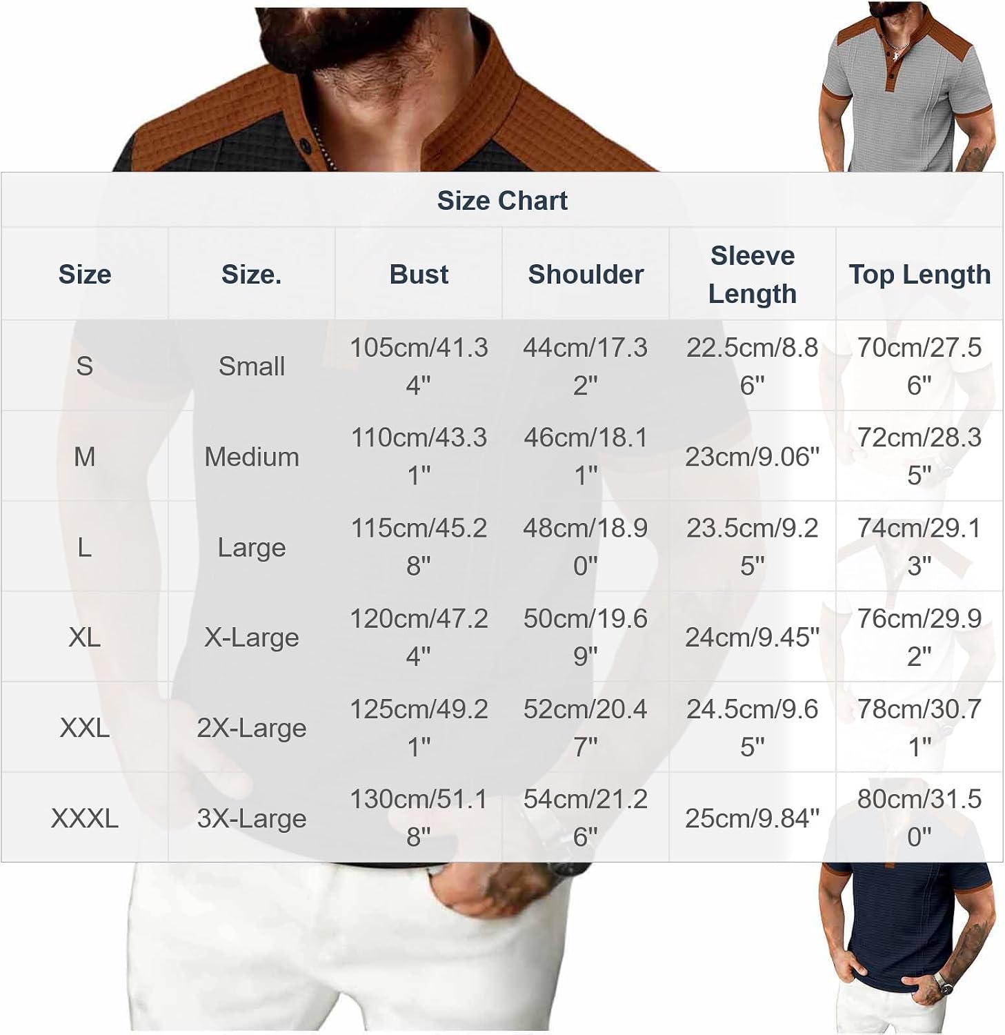 Waffle Henley Shirts for Men Mock Neck Short Sleeve Shirts Color Block Slim Fit Pullover Casaul Summer Tops