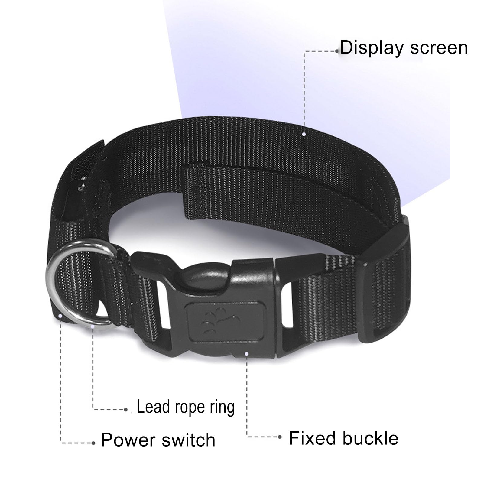 Collare per Cani a LED Programmabile Ricaricabile Luminoso Ad Alta visibilità Collare Luminoso Illuminato Sicurezza per Cani Lampeggiante Collo Luminoso BT Trasmette
