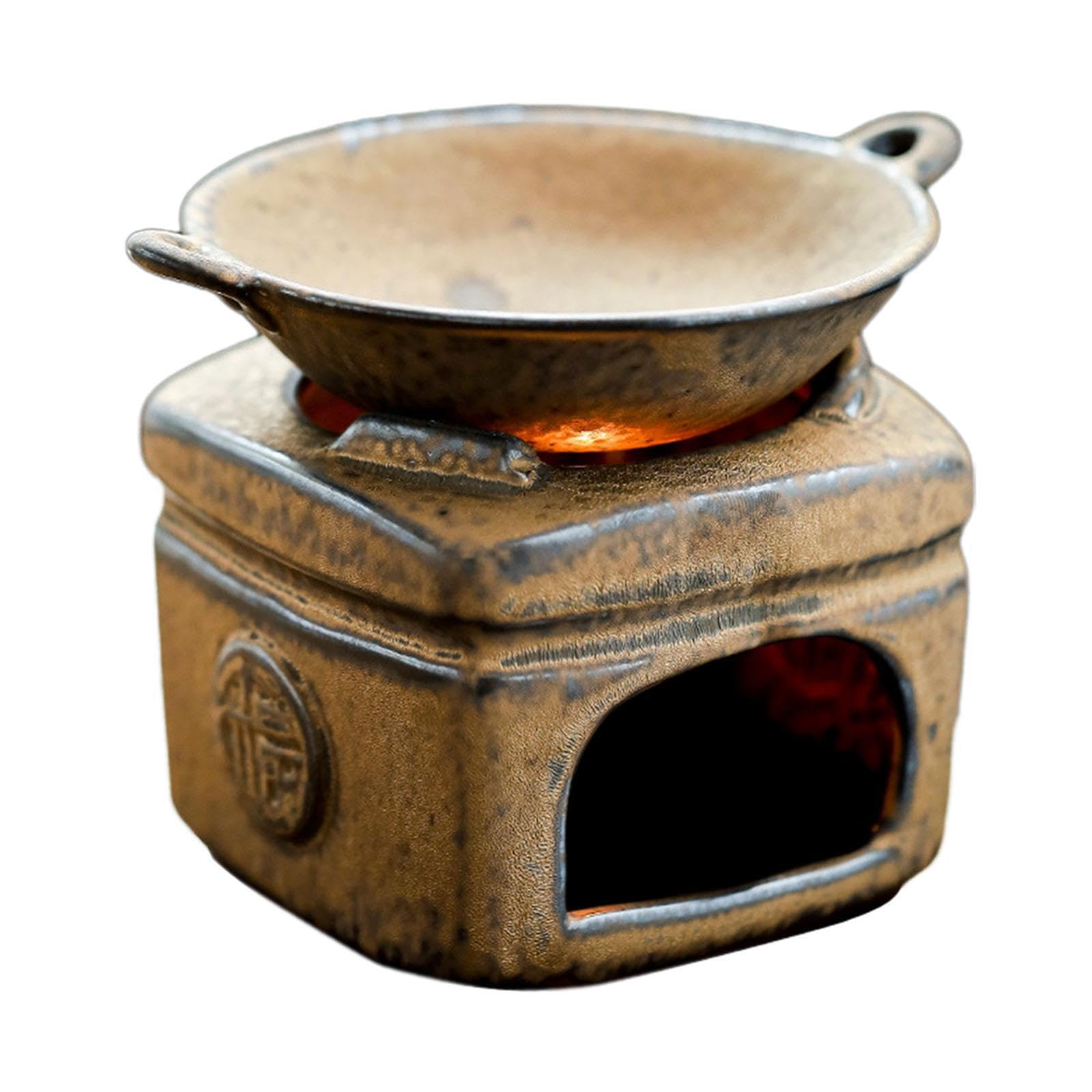 TWISAXC Traditional Chinese Style Tea Light Holder Ceramic Fragrance Burner For Home Office Ensuring Durability And Longevity. Designed To Withstand High, Style C