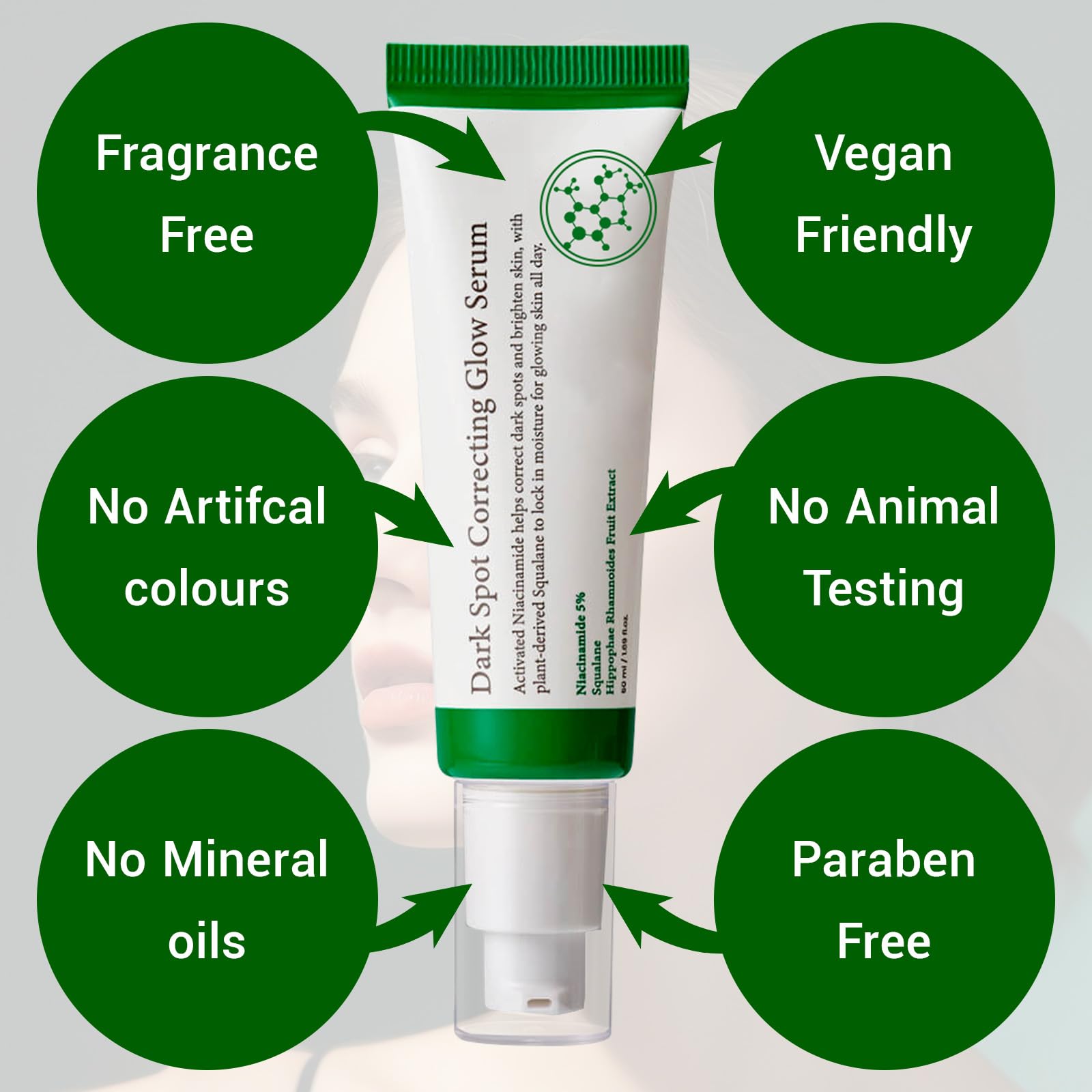 Dark Spot Correcting Glow Serum, Dark Spot Remover for Face Pore Refining Fades Acne Marks Pits, 25 ml (Pack of 2) - Image 4