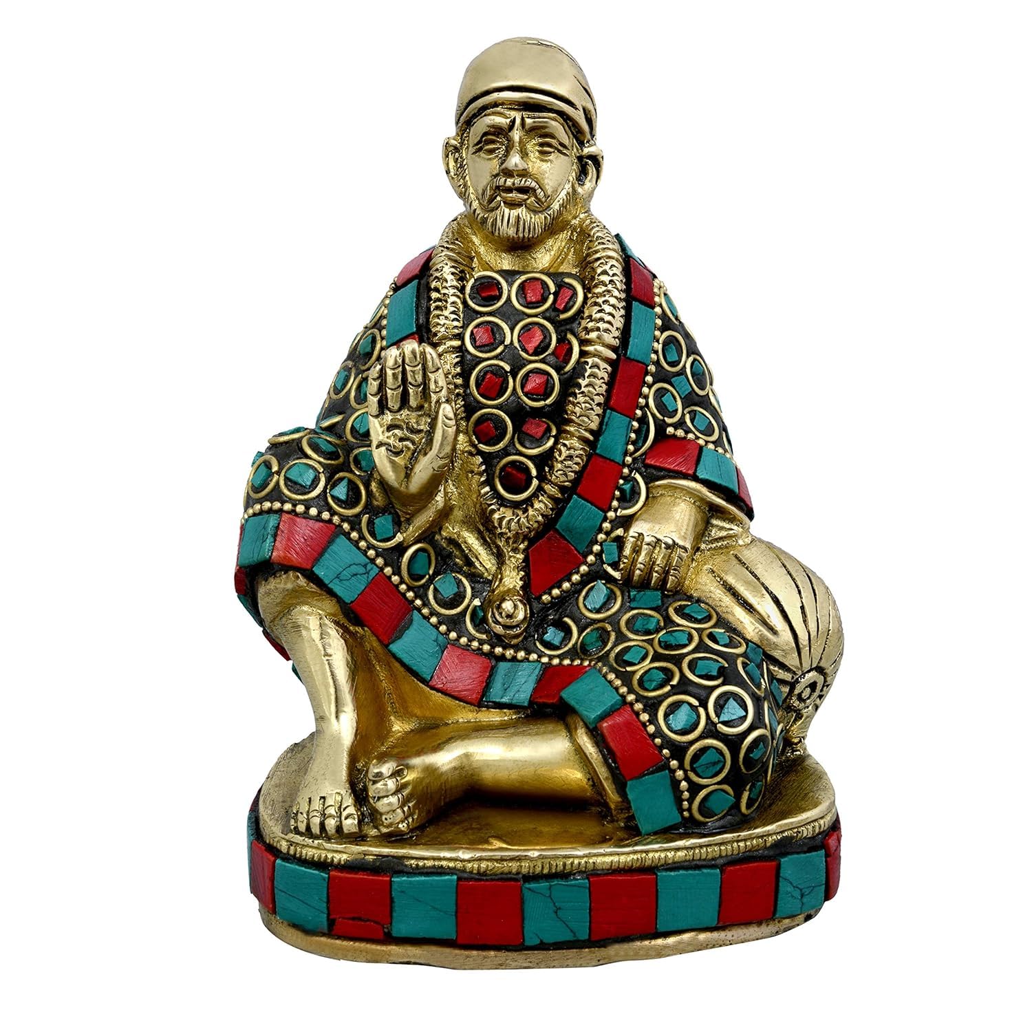 Sai Baba murti en laiton pour pooja et décoration de votre coin méditation maison