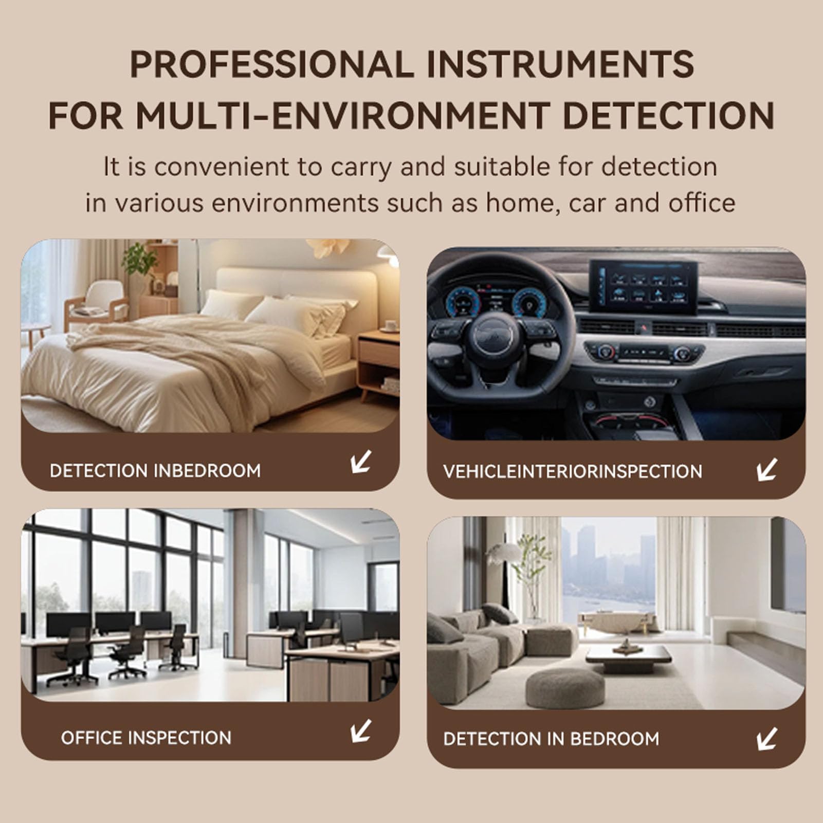Detector de Calidad del Aire 10 en 1, Monitor Portátil de Calidad del Aire Interior para CO2 TVOC HCHO PM2.5 PM10 PM0.3, Soporte de Aplicación Inteligente para Oficina en Casa