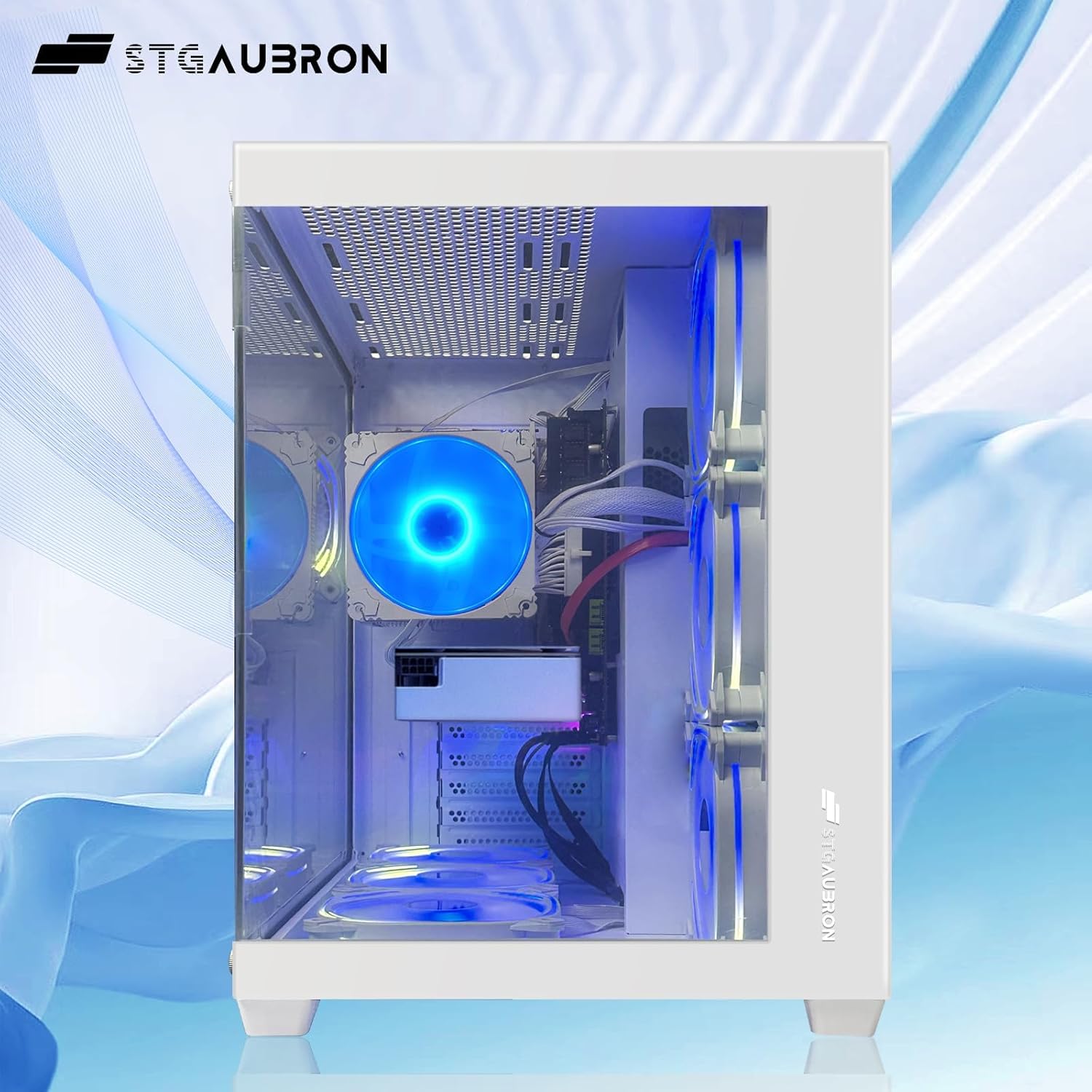 71OxOUZjxcL._AC_SL1500_ STGAubron Gaming PC Computer Desktop, GeForce RTX 3060 Ti 8G, Intel Core i7-8700 up to 4.6G, 16G DDR4, 1T SSD, 600M WiFi, BT 5.0, RGB Fan x7, Windows 11 Home, White