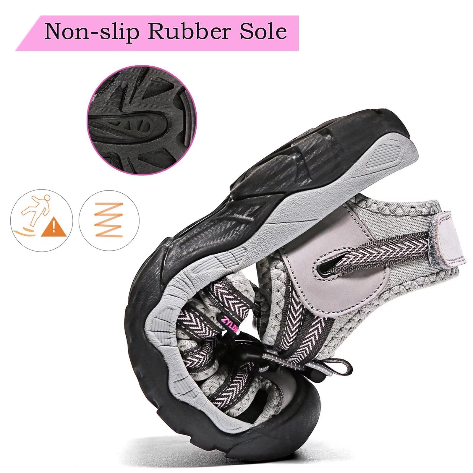 ZYLDK sandali da donna Sandali Estivi Uomo Esterni Sportivi Scarpe da Spiaggia per all'aperto Trekking Traspirante da Pescatore in Pelle Casual Antiscivolo