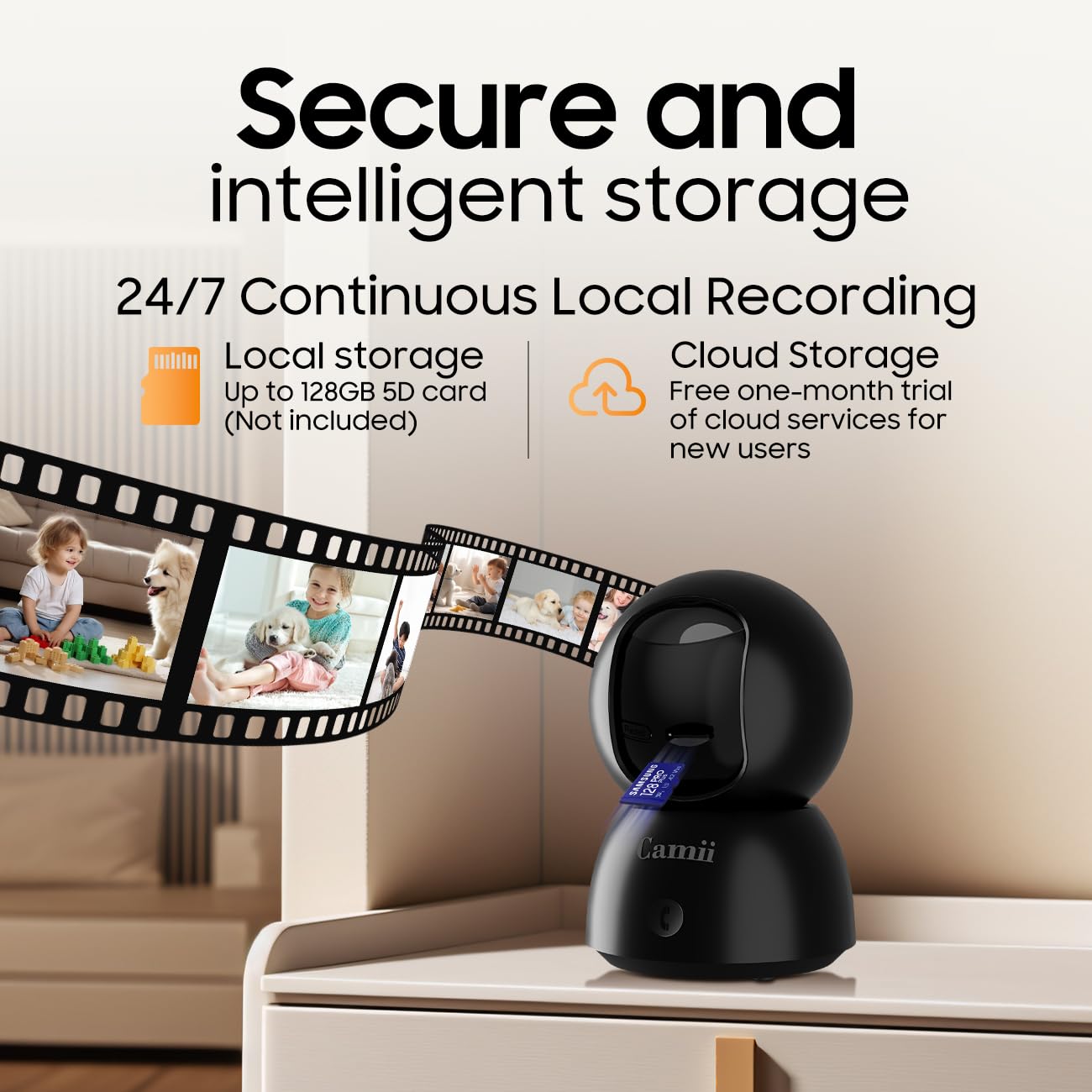 Telecamera di sicurezza 2K per interni, 2.4G e 5G, WiFi per la sicurezza domestica, telecamera per animali domestici/cani/anziani/bambini con app per telefono, visione notturna, archiviazione su cloud