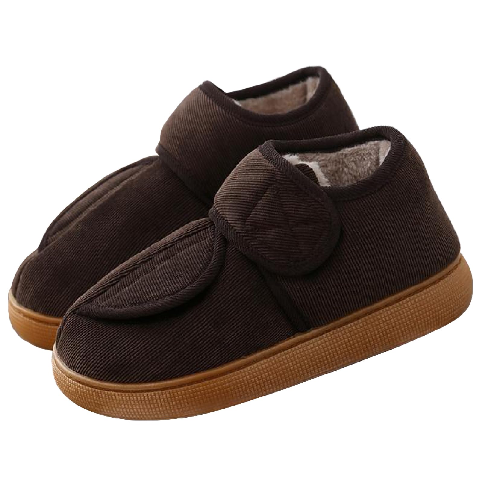 Pantofole da Casa Donna Uomo Larghe Scarpe Stivaletto Invernali Calde Morbido Traspiranti Regolabile Antiscivolo Comode Pantofole Casa per Piedi Gonfi