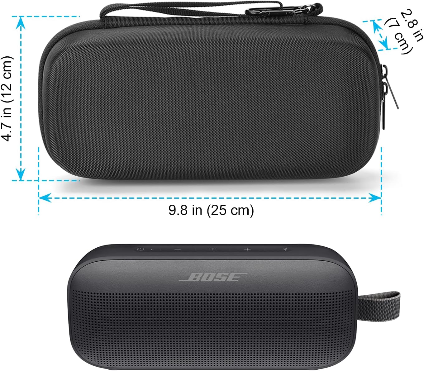 ProCase Carrying Case for Bose SoundLink Flex 2nd/1st Gen Portable Wireless Speaker, Travel Storage Case with Mesh Pockets for SoundLink Flex Speaker and Accessories -Black - Image 6