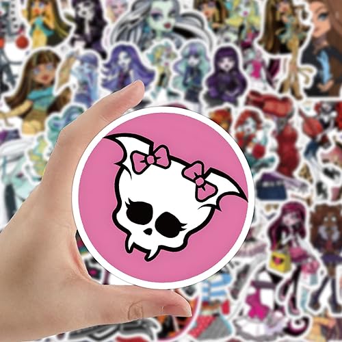 Miniatura 6 de LTZSTONE Calcomanías Monster High, 50 unidades, calcomanías para portátiles, botellas de agua, juguetes y regalos para adolescentes, niñas,