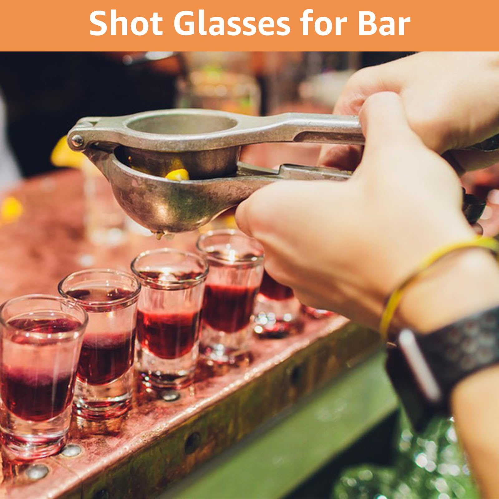 WOPPLXY 36 Pièces Verre a Shot, 47ml/4.7cl Shooter Verre Base Lourde, Verres à Shot Transparents pour Vodka, Whisky, Liqueurs