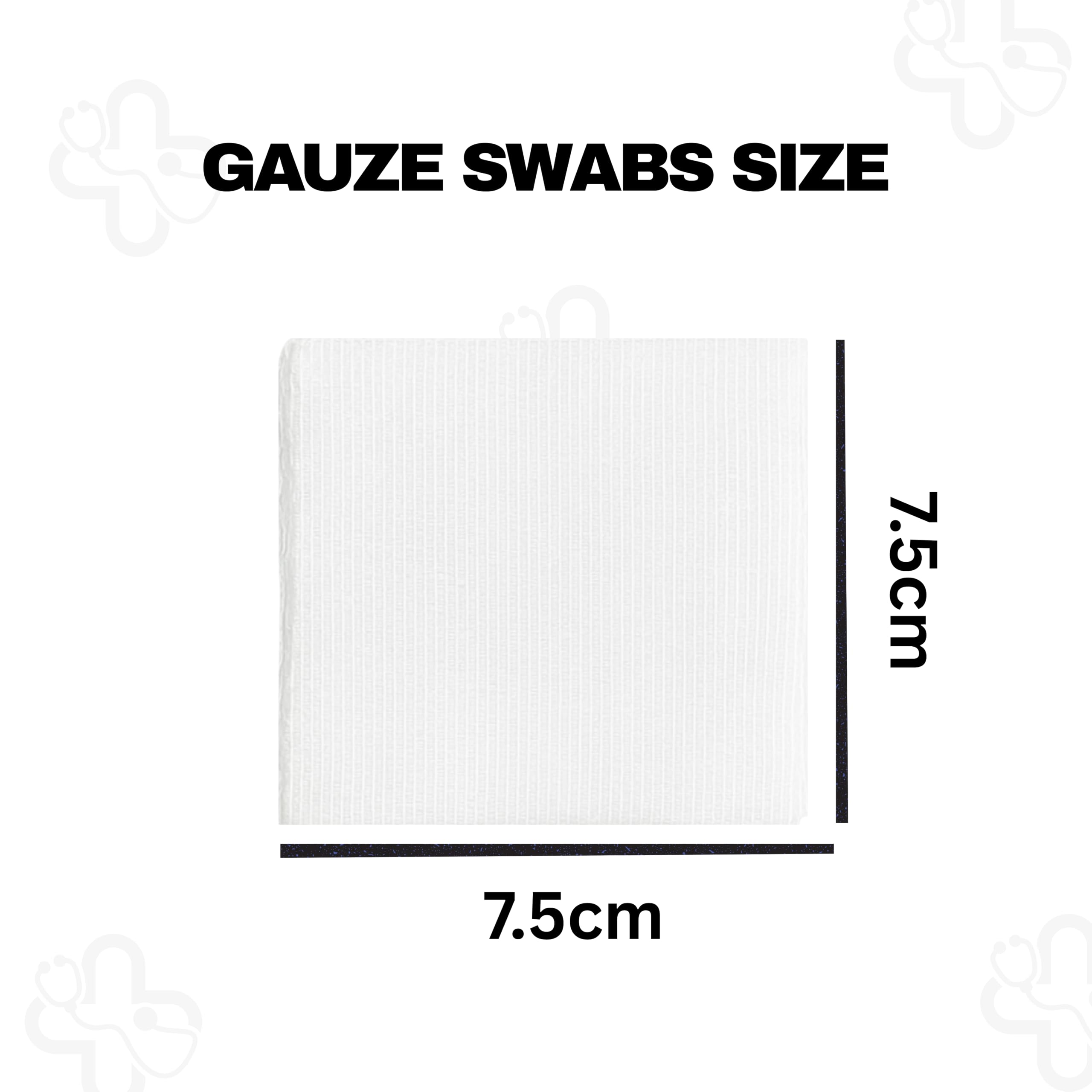 SMDPL Sterile Gauze Swabs 7.5CM X 7.5CM X 12Ply | High Absorbency First Aid & Dressing Swabs - Box of 10 Pouch, 40pcs