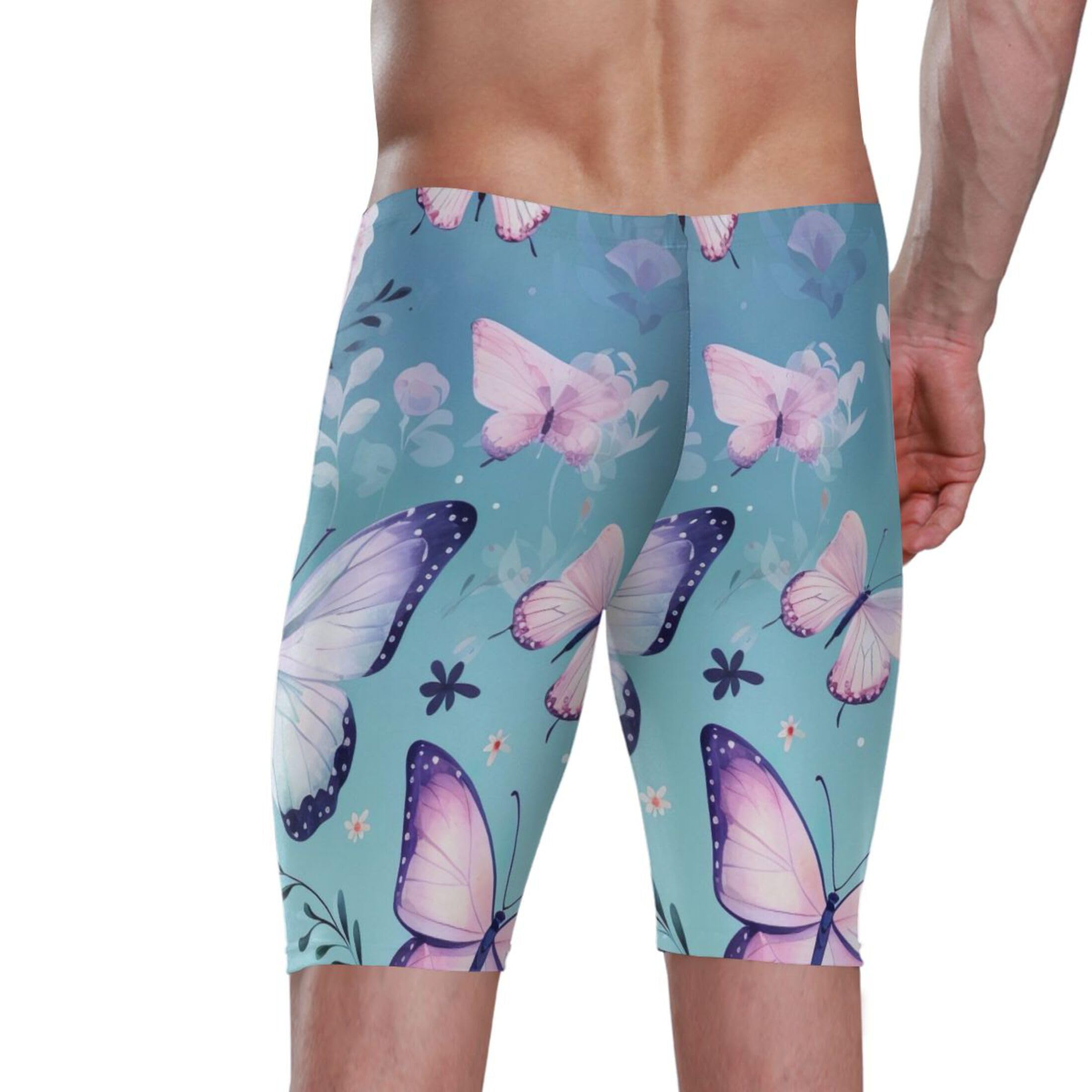 Color Butterfly Men's Swim Jammers Swimsuit M B0401688