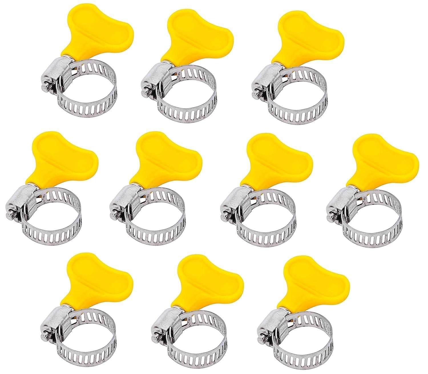 A. Y .S Adjustable Stainless Steel Hose Clamps with Rotatable Handle | 3/4 Inch (0.5–1 Inch Adjustable) | Rust-Resistant 304 Steel Pipe Clamps for Plumbing, Garden & Automotive Use | Pack of 10-image-11
