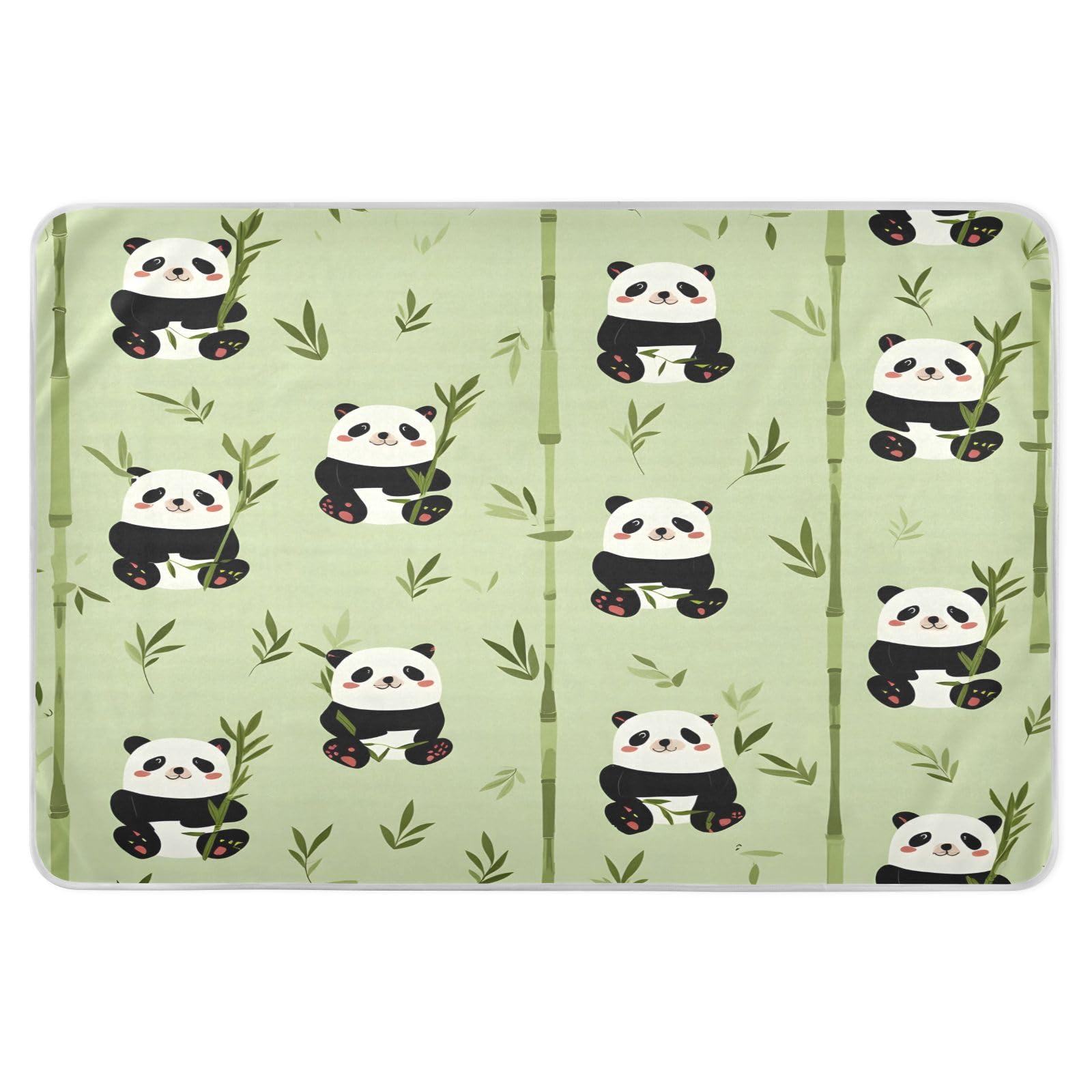 CEBUGI 34” x 52”Washable Underpads Heavy Absorbency Waterproof Incontinence Bed Pads Cute Panda Pee Pads for Adults Kids and Baby