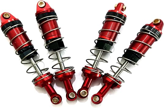 4-Pack RC Car Shock Absorbers Metal Shocks Damper Compatible with MJX Hyper Go 16207 16208 16209 16210 H16BM H16GT H16DR 1/16 Scale RC Car Upgrades Part