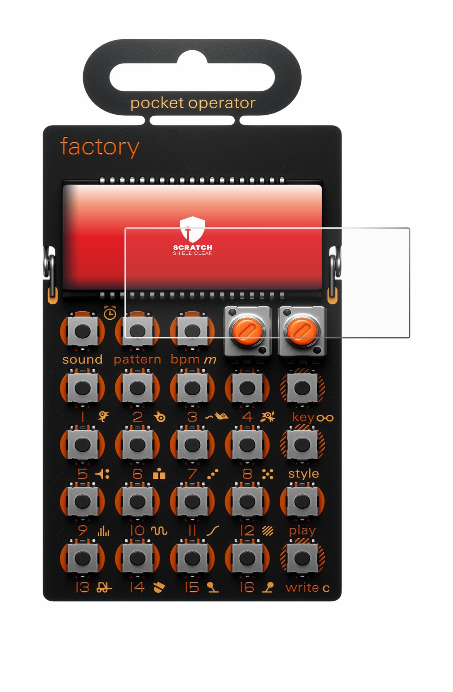 upscreen Scratch Shield Screen Protector compatible with Teenage Engineering PO-16 factory - HD-Clear, Anti-Fingerprint