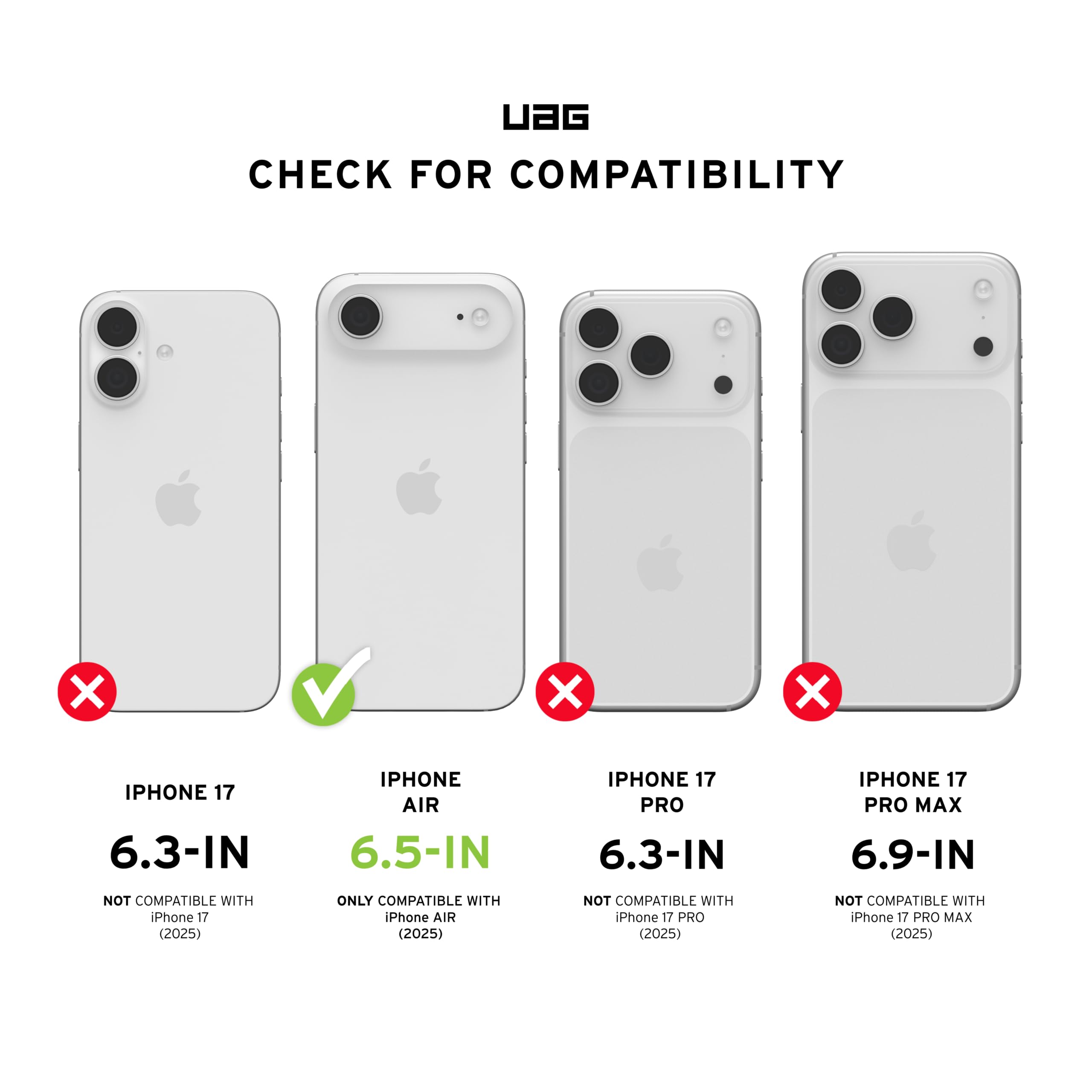 Urban Armor Gear Metropolis LT MS Case Compatible Apple iPhone Air Coque (Protection Conforme aux Normes Militaires, Chargement sans Fil (Qi) / magnétique) Kevlar Noir