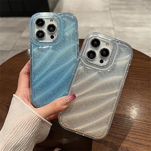 Miniatura 2 de Cutecasee Compatible con iPhone 11 para mujeres y niñas, bonita funda de teléfono transparente con purpurina, antiarañazos, a prueba de golpes,