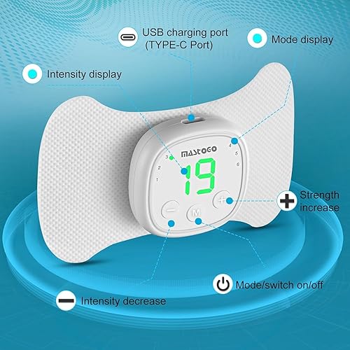 Miniatura 4 de Unidad inalámbrica TENS  6 modos 19 de intensidad con pantalla portátil TENS  Unidad TENS estimulador muscular para espalda, ciática, alivio del