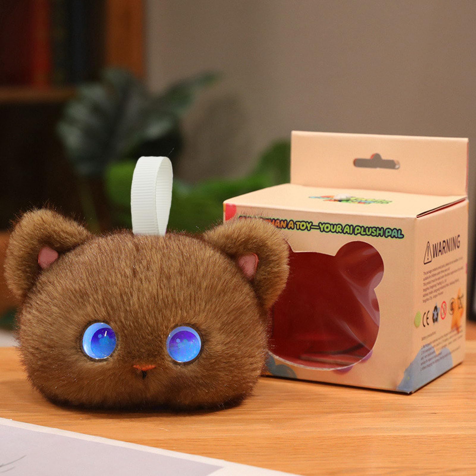 Juguete de Peluche Inteligente AI, Animal de Peluche Interactivo con Interacción de Voz en Tiempo Real en 66 Idiomas, Reconocimiento de Emociones, para Niños de 3 Años en Adelante (Brown)