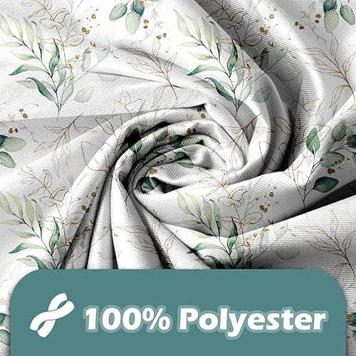 Miniatura 4 de Cortina de ducha de eucalipto con hojas verdes salvia, cortina de baño con hojas de primavera, botánica, impermeable, para el hogar, cortina de